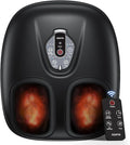 RENPHO Foot Massager Machine with Heat [2026 Upgraded], Shiatsu Foot Massager for Plantar Fasciitis, Birthday Gifts for Women Men, Cordless Control, FSA Eligible HSA Store Eligible Massager, Black