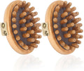 Wood Therapy Massage Tools - 2-Pack Wooden Meridian Massage Brush for Cellulite, Lymphatic, Drainage, Massage Brush for Belly Muscle Pain Relief & Body Shaping