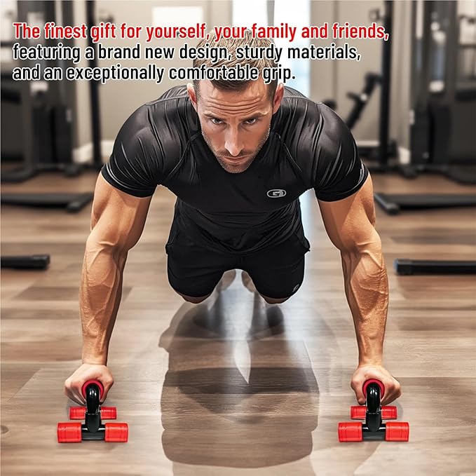 Calisthenics Bars Push Up Bars 2pcs Anti-slip Footpads Workout Stands for Strength Training, Push Up Stands Pushup Handles