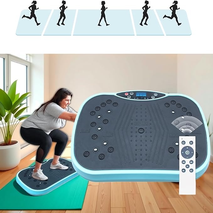 Vibration Plate Exercise Machine, Whole Body Workout Equipment for Weight Loss, Vibrate Fitness Platform Waver Vibration Platform Machines 300 Lbs Capacity for Home Fitness Full Body Shaker
