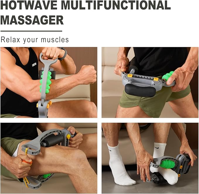 HOTWAVE Arm Massager for Pain Relief & Recovery, Adjustable Foam Roller, Trigger Point Muscle Roller for Calves&Forearm, Wrist Massager, Tennis&Golfers Elbow Pain Release