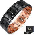 JEROOT Men's 99.99% Pure Copper Magnetic Bracelet, 3500 Gauss Magnets Adjustable with Sizing Tool