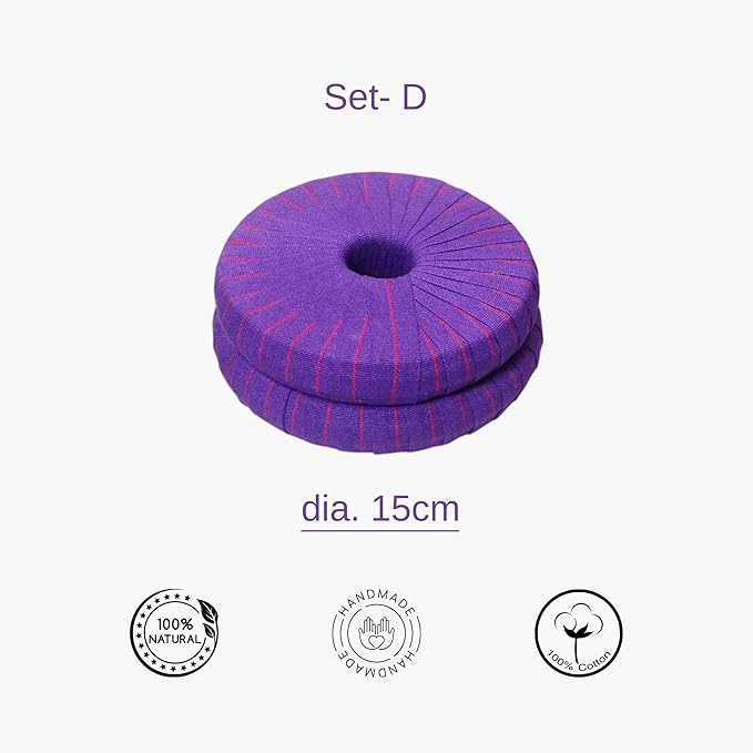 Yogikuti Yoga Chumbal Set Of 10pcs, Pune Chumbals set, Iyengar Yoga, Yoga donuts, Yoga props