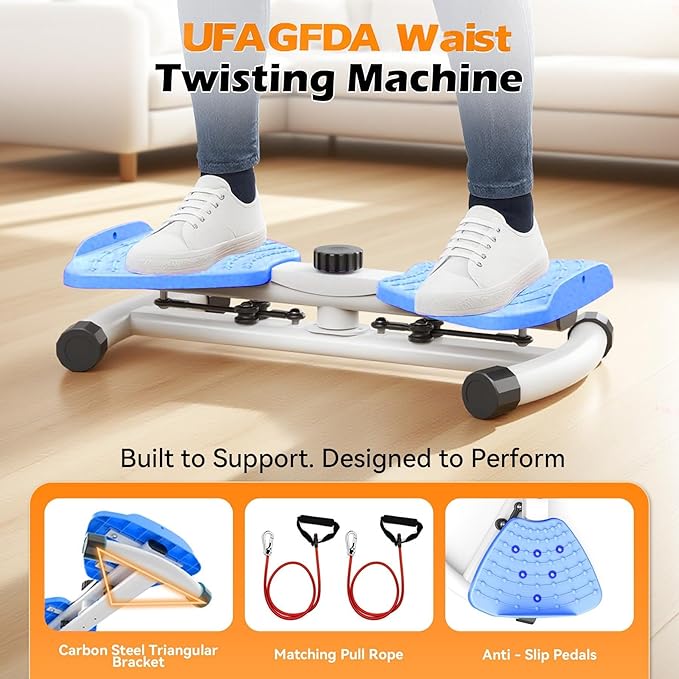 Twister, Adjustable Twisting Board for Women and Men, Home Gym Equipment Noiseless Twister, 330 lbs Load Capacity | Digital Display Tracks Time, Reps and Calories (Blue,Pink,Purple)