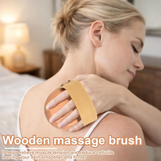 2 Pcs Meridian Pressure Brush,Meridian Brush For Belly,Meridian Massage Brush,Wood Therapy Massage Tools,Meridian Massage Brush For Belly For Cellulite Remover, Lymphatic Drainage, Muscle Pain Relief