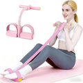 Pedal Resistance Bands with Handles, Upgrade 6-Tubes Manual Tension Training Pedal, Natural Rubber Foot Pedal Resistance Bands, Light Weight Fitness Equipment for Yoga, Pilates, Gym & Abs Training