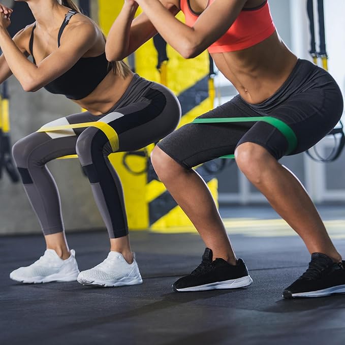 uxcell Exercise Core Sliders, Dual-Sided Glider Discs & Resistance Bands & Cloth Bag for Full Body Workout