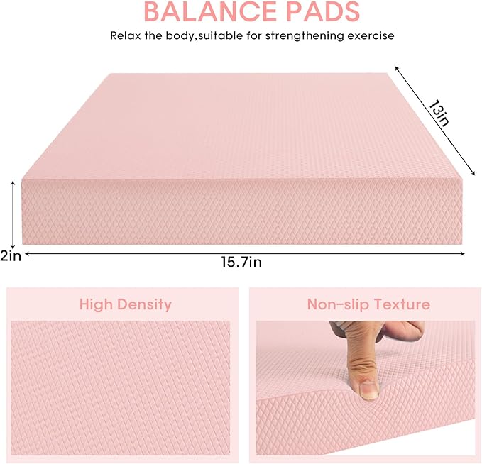 Exercise Balance Pad，Balance Foam Mat for Physical Therapy Equipment & Strength Stability Training, Slip Resistant Foam Mat for Yoga, Pilates, Meditation，Gardening knee pads
