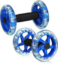 Fitness Wheel Ab Roller Twin-wheel Core Strengthening Roller for Men and Women Blue Abdominal Exercise Device for Home Gym and Weight Loss Training