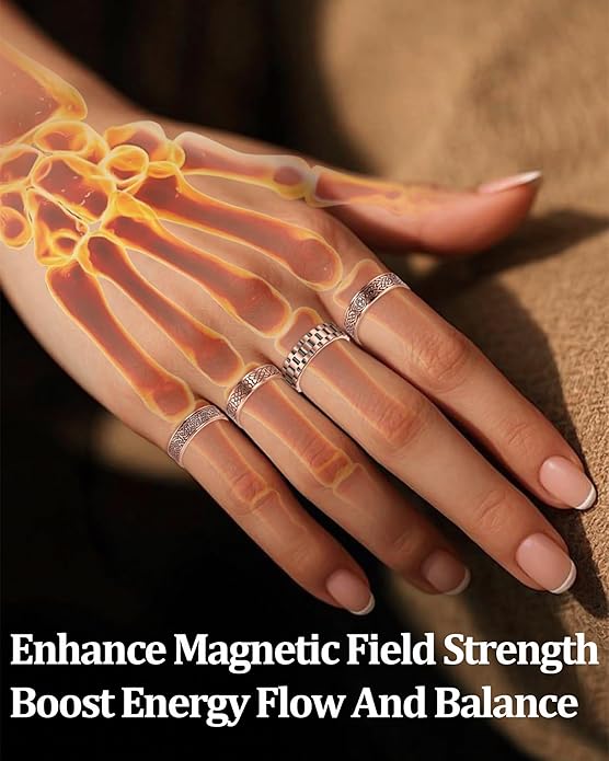 BioMag Magnetic Rings, Pure Copper Rings for Men Women, Adjustable Fingers Thumb Ring Jewelry Gift