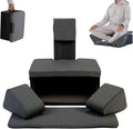 Ungloo Floor Meditation Chair with Back Support | Posture Seat with Padded Leg Wedges, Foot Pad and Supportive Backrest | Portable Lightweight Meditation Floor Chair
