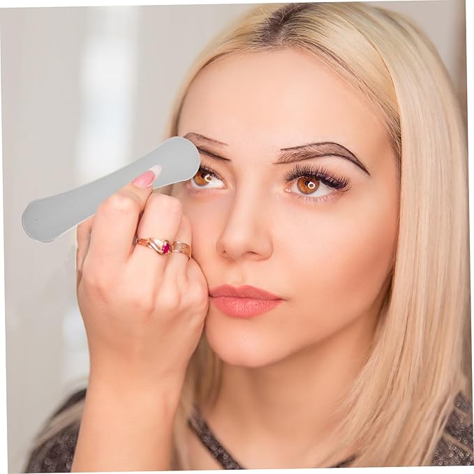 NOLITOY Salon Eyelid Plate Eyeliner Washing Shield Sturdy Eyelid Baffle Stainless Steel Beauty Tool