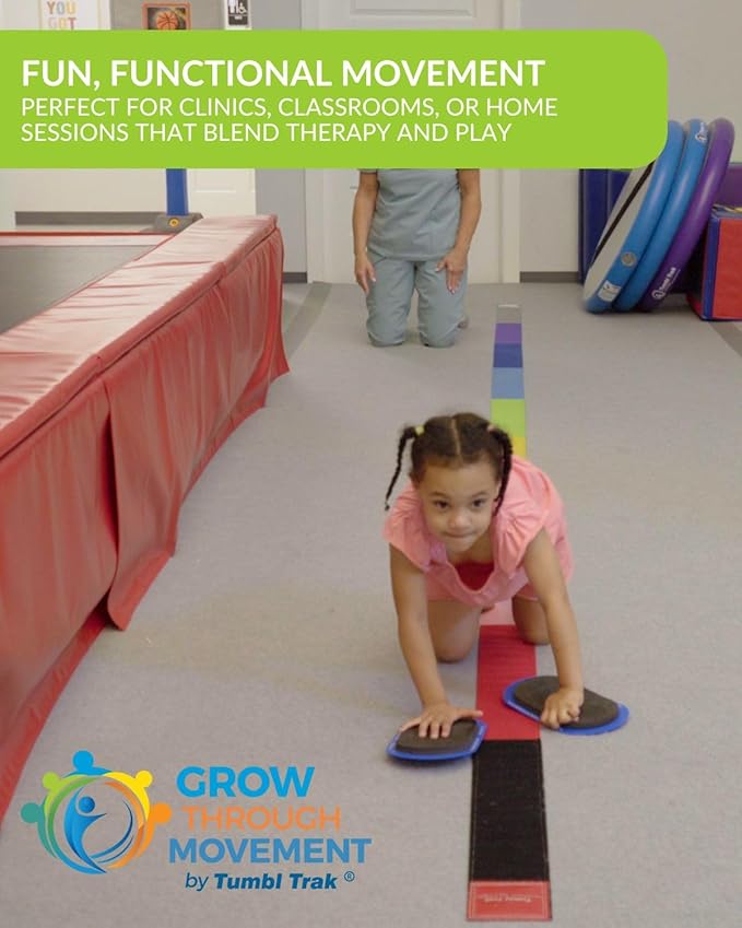 Therapeutic Exercise Sliders for Kids | Core Strength Gliding Discs for Physical & Occupational Therapy, Fun Home Exercise, Gross Motor Skills | Works on Carpet & Hardwood Floors