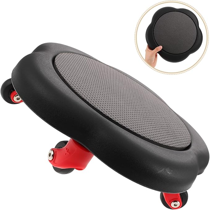 Ab Roller Wheel with Five-wheel Flower Sliding Discs, Black Core Strength Training Abdominal Exercise Slider Disc for Home Fitness and Ab Workout