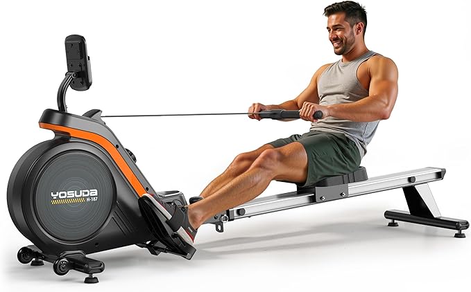 YOSUDA Magnetic/Water Rowing Machine for Home - Rower Machine Use with Bluetooth, App Supported, Rowing Machine for Beginners to Athletes, Comfortable Seat Cushion