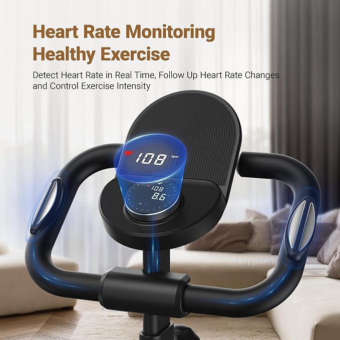 MERACH Elliptical Exercise Machine, Hyper-Quiet Magnetic Drive Elliptical Machine with 16 Resistance Levels, 330LBS Loading Capacity, Compact Elliptical Training Machines with MERACH App, E19