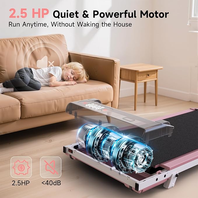 Walking Pad Treadmill with Handle Bar,Walking Pad with Incline 8%,2.5HP Quiet Under Desk 320 lbs 2 in 1Treadmills for Home Office,Compact Foldable Walking Pad,Remote Control&LED Display