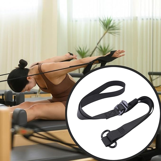 Yoga Pilates Strap Stretching Assist Fitness Waist Back Leg Stretch Back Bend Assist Trapeze Belt 1.50inch Width