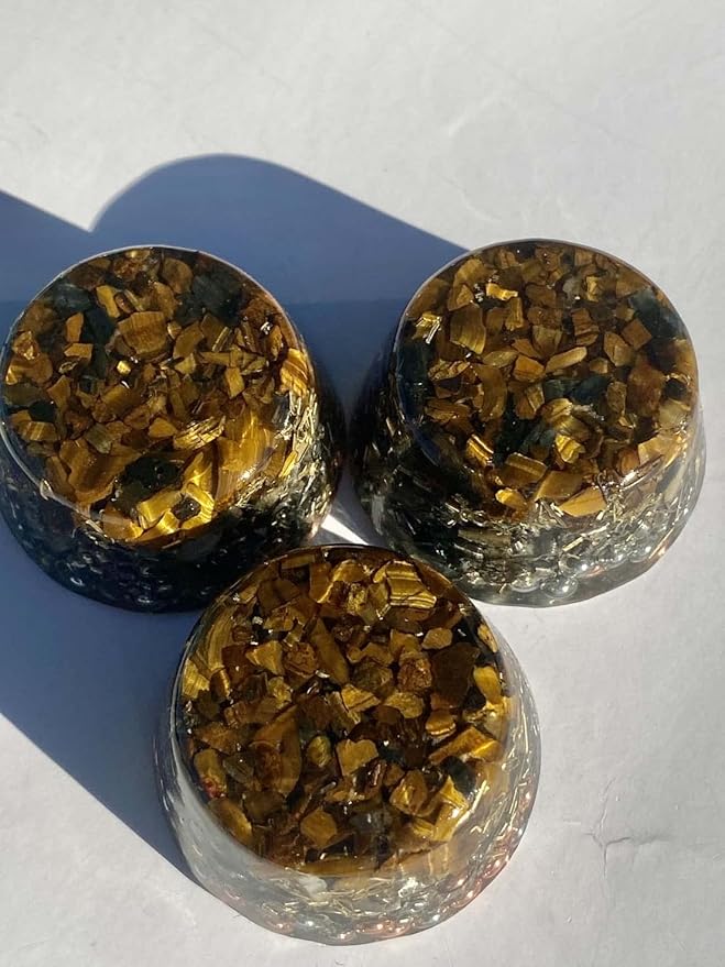 Tiger's Eye Orgone Generator Energy Accumulator 528Hz/7.83Hz/Advance Harmonics Many Beautiful Ingredients and Colors! (Tiger's Eye)