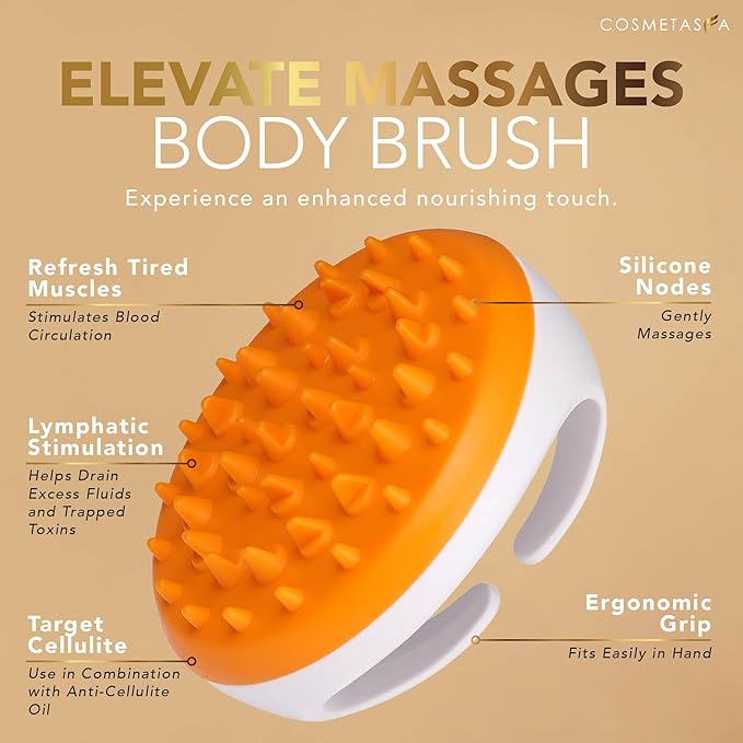 Cosmetasa Hot Cream Massage Gel with Massager Mitt- Natural and 87% Organic Cellulite Cream - Multi Use, Skin Toning, Joints and Muscle - 8.8 oz