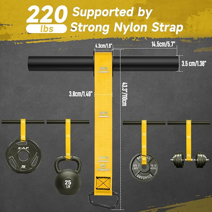 FitBeast Wrist Roller Forearm Trainer, Adjustable Strap Forearm Blaster for Grip Strength & Wrist Workouts