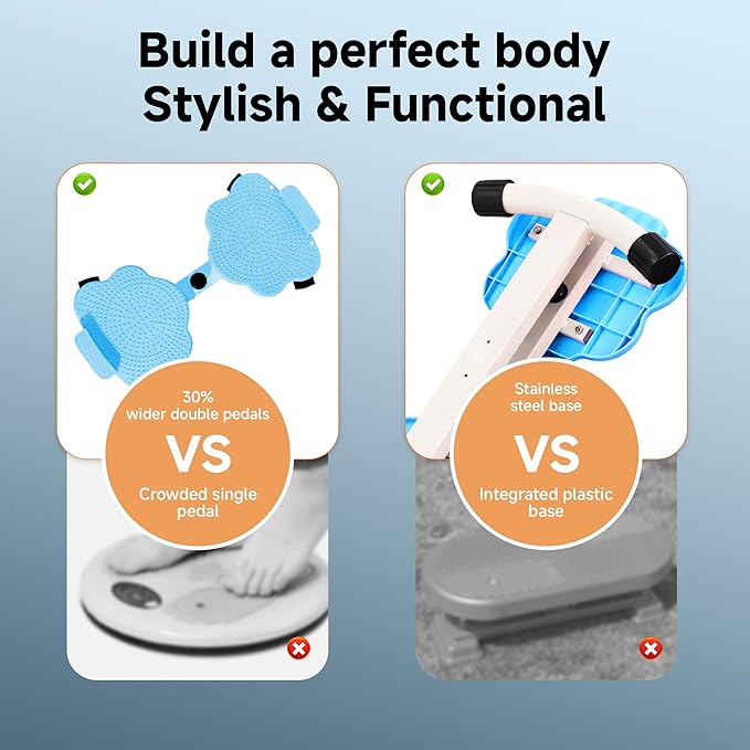 Waist Twisting Machine, Ab Twister Board, Waist Twister, Waist Twisting Fitness Tool, Waist Twister for Women Belly Fat - Ultra-Quiet 20dB Home Fitness Board with Foot Massage