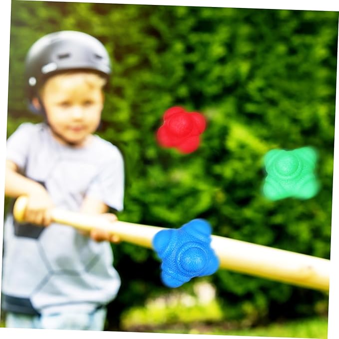 BESPORTBLE Agility Training Balls 6 Pcs Reaction Balls Unique Hexagonal Shape for Hand Eye Coordination Speed Training Equipment