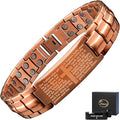 JEROOT Men's 99.99% Pure Copper Magnetic Bracelet, 3500 Gauss Magnets Adjustable with Sizing Tool