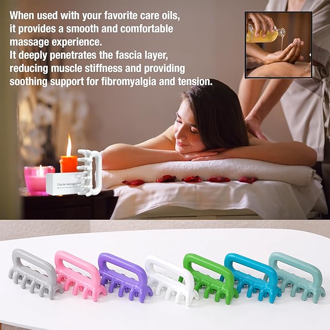 Fascia Massage Tool Trigger Point Massage Tools Anti Blaster for Cellulite Massager Tool Reaching Deep Myofascial Tissue Throughout The Body Release Muscle Knot Reduction (Soft Mint)