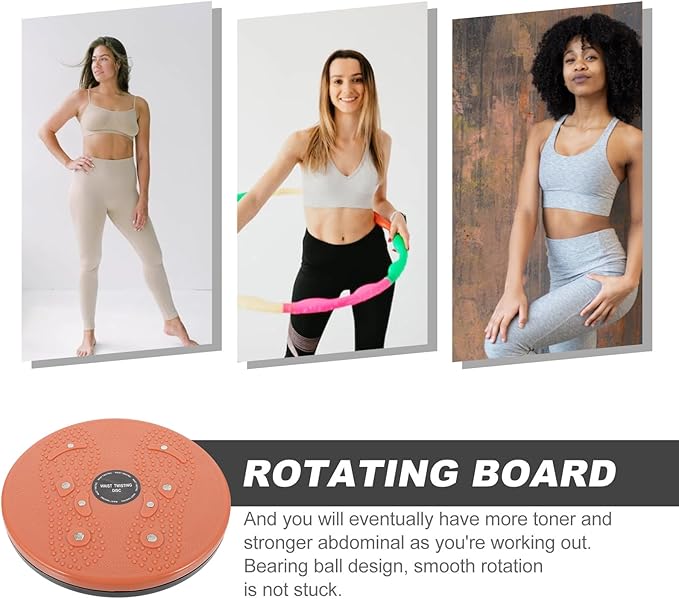 Twisting Waist Disc Fitness Machine 1pcs Orange Slimming Waist Twisting Board for Home Indoor Exercise Female