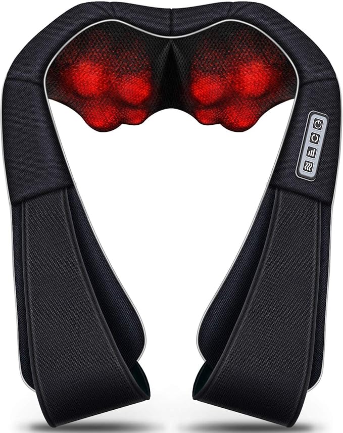 VIKTOR JURGEN Mothers Day Gifts for Mom, Wife, Women & Her, Shiatsu Neck and Shoulder Massager with Heat Deep Tissue Kneading Sports Recovery Massagers for Back, Relaxation Gifts for Husband, Him, Men