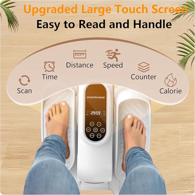 Under Desk Oval Exercise Machine Electric Oval Leg Exerciser Seen on TV 12 Speed Foot Exerciser for Seniors Portable Mini Seat Pedal Exerciser for Home Office