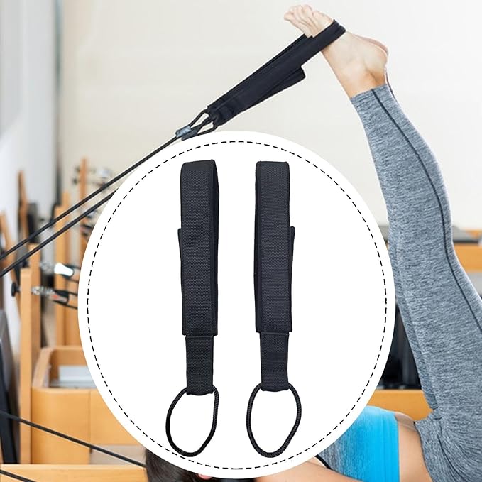 2x Pilates Double Loop Straps for Reformer Exercise Equipment Gym Nonslip Comfortable Grip Multifunctional for Workout Adults
