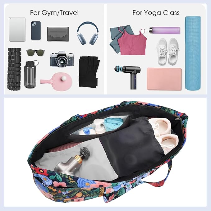 Yoga Mat Bag Yoga Mat Carrier with Shoes Compartment & Wet Pocket Pilates Bag with Zipper Pockets & Yoga Mat Holder Strap Yoga Bags and Carriers Fits All Your Stuff