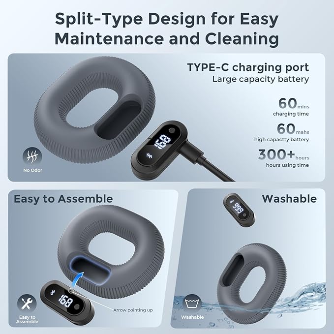 Smart Grip Strength Trainer with Bluetooth APP - Squeeze to Play Games & Scroll TikTok Hands-Free, Soft Silicone, Portable Hand Exercise for Strength, Stress Relief & Rehab