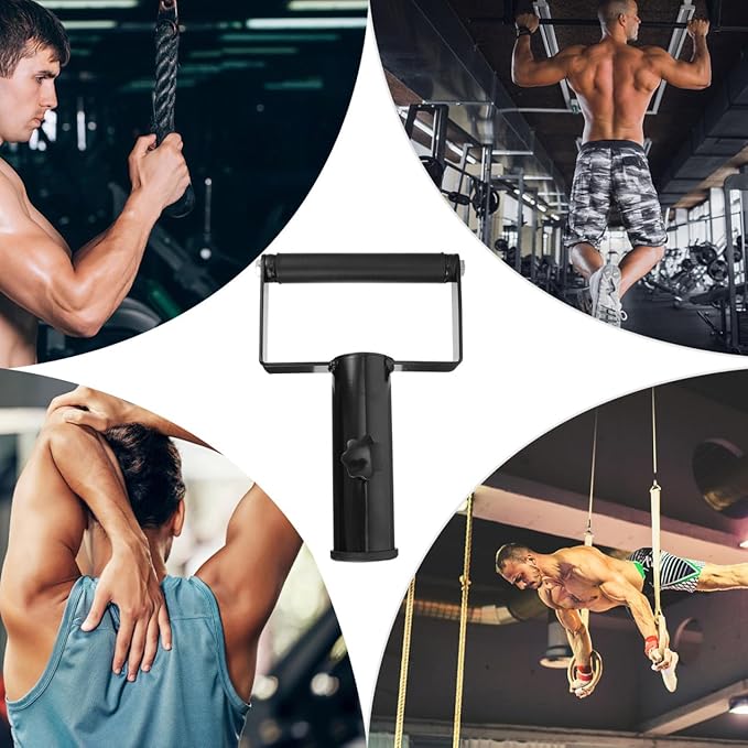 Toyvian 1Pc Barbell Handle T Bar Row Attachment Fitness Equipment for Home Gym Compatible with Gym Gear Strength Training Core Workouts