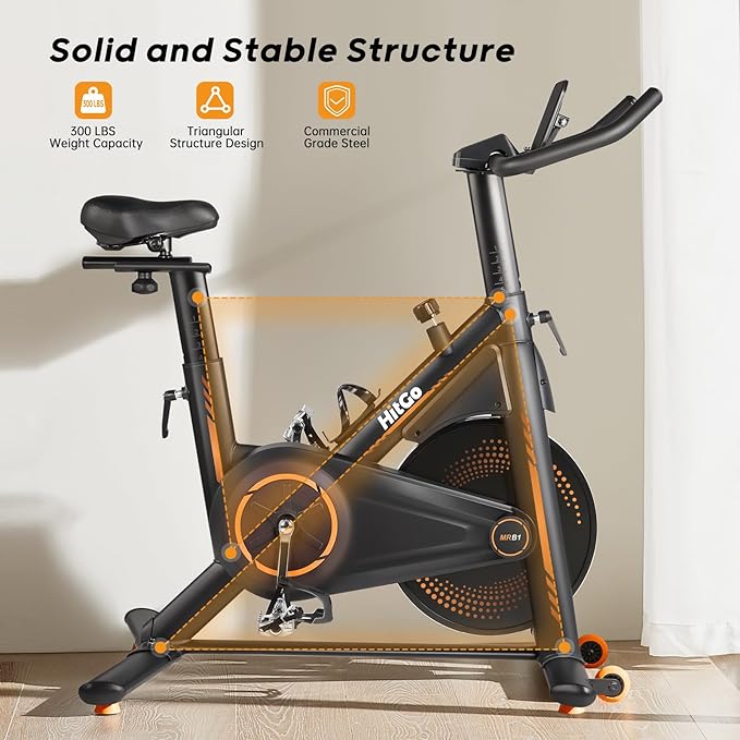 Office Exercise Bike Desk Chair,330 lbs Heavy Duty Under Desk Bike with 9-Level Height Adjustable Seat 24.4"-33.8",8-Level Resistance & Rolling Wheels,Quiet Fitness Chair for Home Office