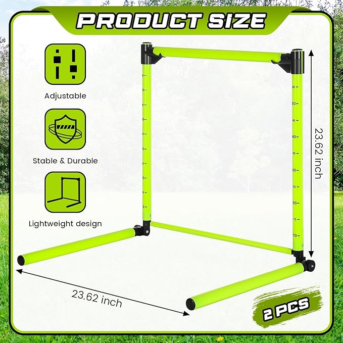 Hurdles Training Equipment Adjustable Height Agility Speed Jumping Equipment for Soccer Basketball Football Detachable 2Pcs