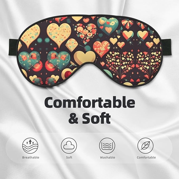 Heart Crush Flower Head-Mounted Double-Sided Light-Blocking Sleeping Eye mask to Protect Eyes and Relieve Eye Fatigue