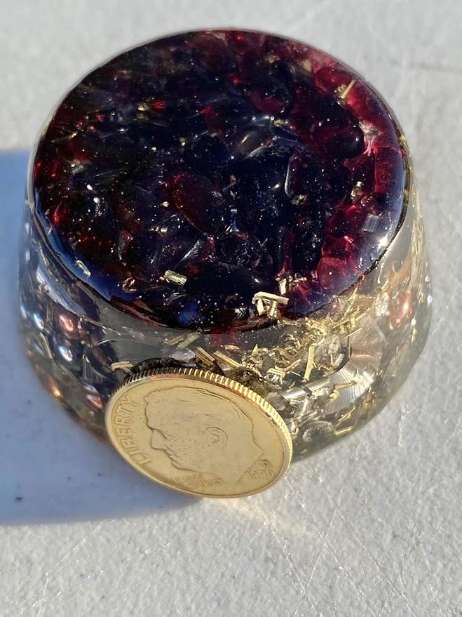 Garnet Orgone Generator Energy Accumulator 7.83Hz/432Hz/528Hz/Advance Harmonics Many Beautiful Ingredients! (Garnet)