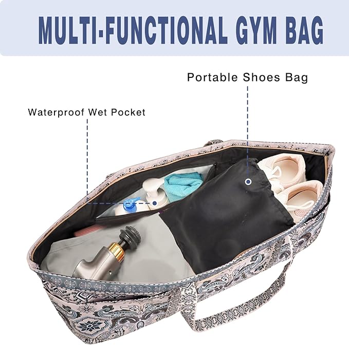 Yoga Mat Bag Yoga Mat Carrier with Shoes Compartment & Wet Pocket Pilates Bag with Zipper Pockets & Yoga Mat Holder Strap Yoga Bags and Carriers Fits All Your Stuff