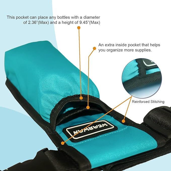 Massage Oil Holster, Adjustable and Durable Massage Holster, Bag only, Bottle not Included