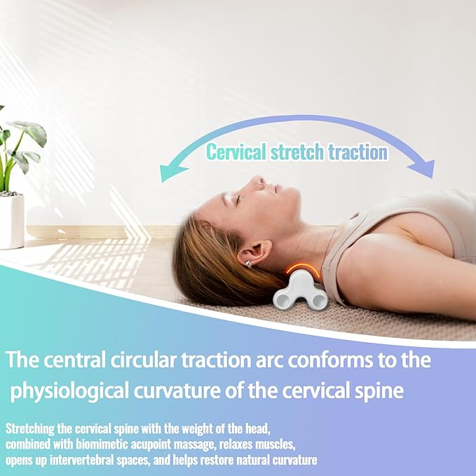 Occipital Release Tool Trigger Point Massage Tool Neck Massage Cervical Neck Manual Back Massager for Pain Relief Deep Tissue Home Use Suitable The Whole Body