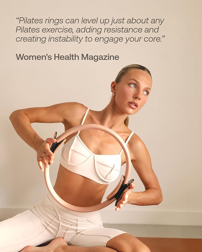 BetterMe Toning Pilates Ring – Magic Circle Pilates Ring for Strength & Flexibility – 15 Inch Fitness Ring for Home Pilates & Yoga Workouts