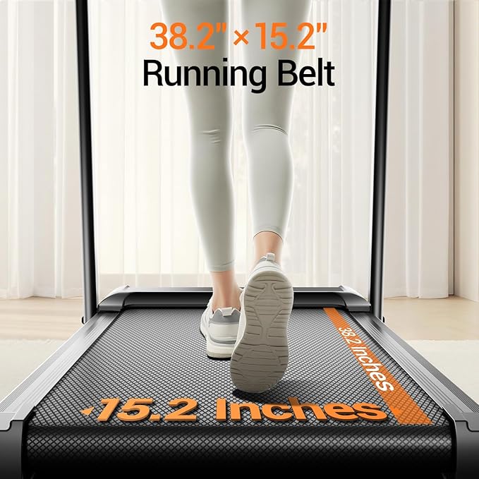 16% Incline Treadmill with Handle, 3-in-1 Portable Treadmills for Home and Office, Foldable Treadmills with 300 Lbs Weight Capacity, 3.0HP Quiet Walking Pad Treadmill, Three Screen