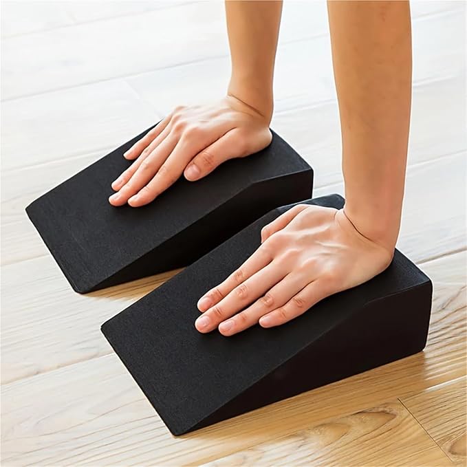 Yoga Foam Wedges 2Pcs Yoga Wedge Blocks Squat Block Multi-Functional Stretch Slant Board Calf Raise for Sports Fitness
