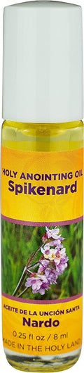 Spikenard Holy Land Anointing Oil from Israel, 1/4 oz Roller Bottle from Jerusalem, Locally Sourced Herbs & Essences, Gift for Pastors, Priests, Rabbi, & Clergy, Aceite Ungido de Nardo