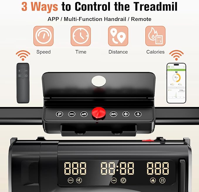 Walking Pad Treadmill with Desk, Foldable Treadmills for Home, Quiet Treadmill with 10% Incline, 300lbs Weight Capacity Walking or Running for Home Office