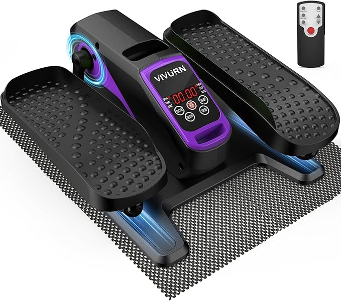 VIVURN-018 Under Desk Elliptical 12 Speed 5 Modes Mini Motorized Leg Exerciser While Sitting for Seniors As Seen on TV with Non-Slip Mat Quiet & Portable Electric Pedal Exerciser for Home and Office