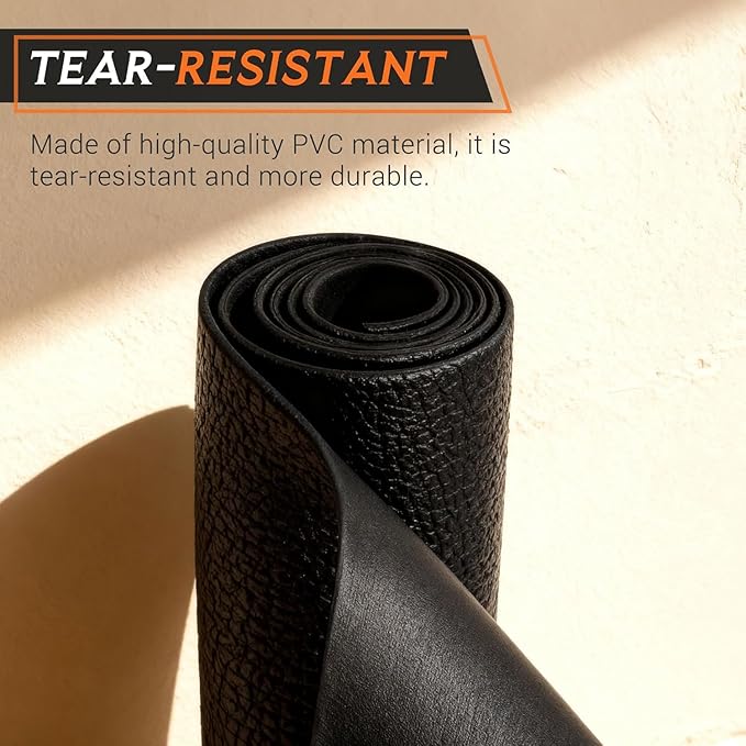 ZENY Large Exercise Equipment Mat 96"x38" - Heavy Duty Floor Protection for Treadmill, Bike & Elliptical, 6mm Thick Non-Slip Shock Absorbing Gym Mat (Black, 96''x38'', 4)